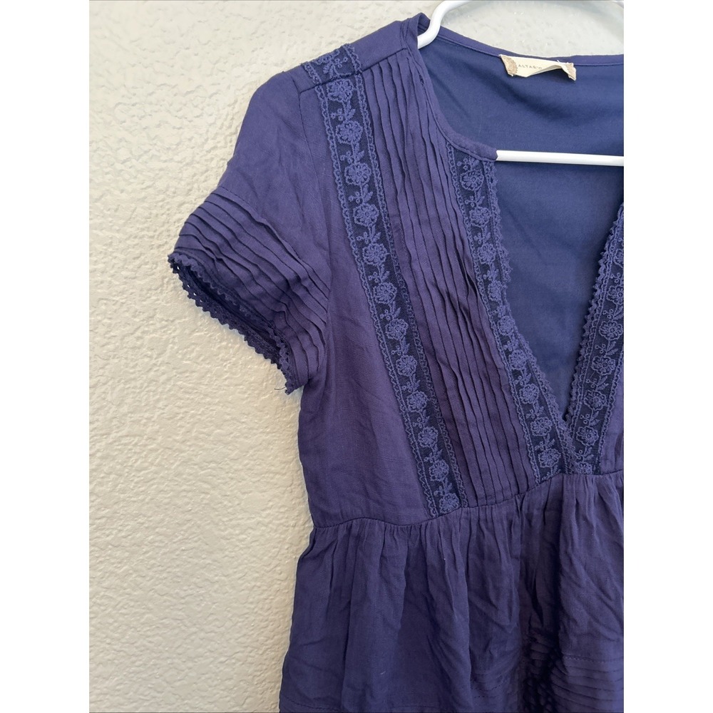 Altar'd State Navy Ruffle Dress Womens Juniors SIze Large Xsmall - Picture 3 of 9
